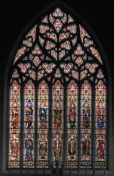 Vergine e Cristo con Santi, Finestra Est da Augustus Welby Northmore Pugin